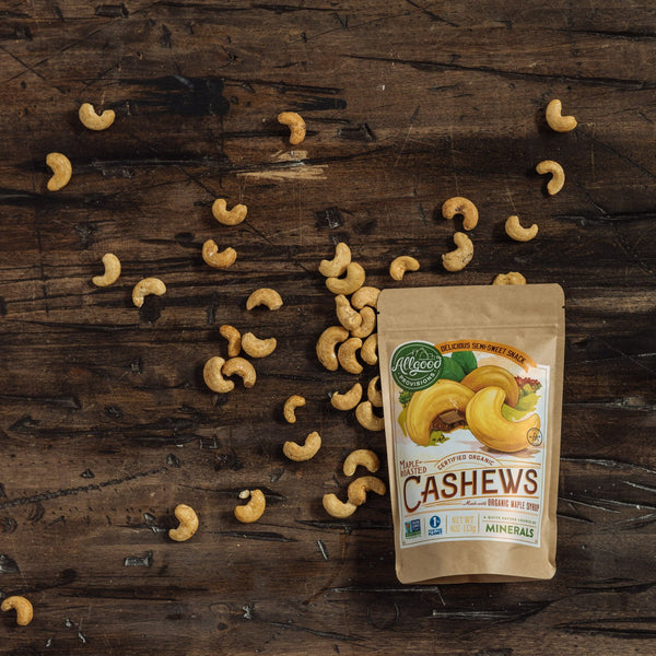 MAPLE ROASTED CASHEW MULTIPACK (10 packs of 1.5oz pouches)<div class="product-description">Lightly Roasted with Seal Salt</div> - Allgood Provisions